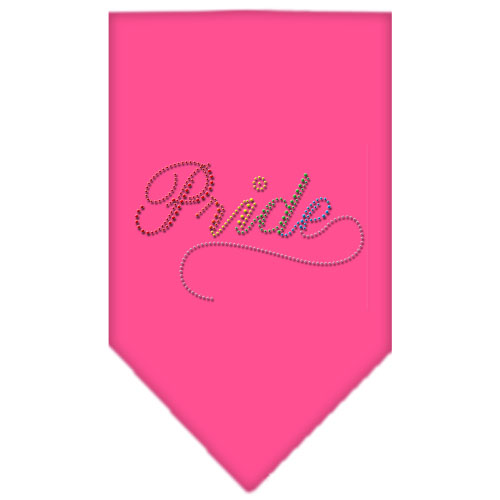 Pride Rhinestone Bandana Bright Pink Large